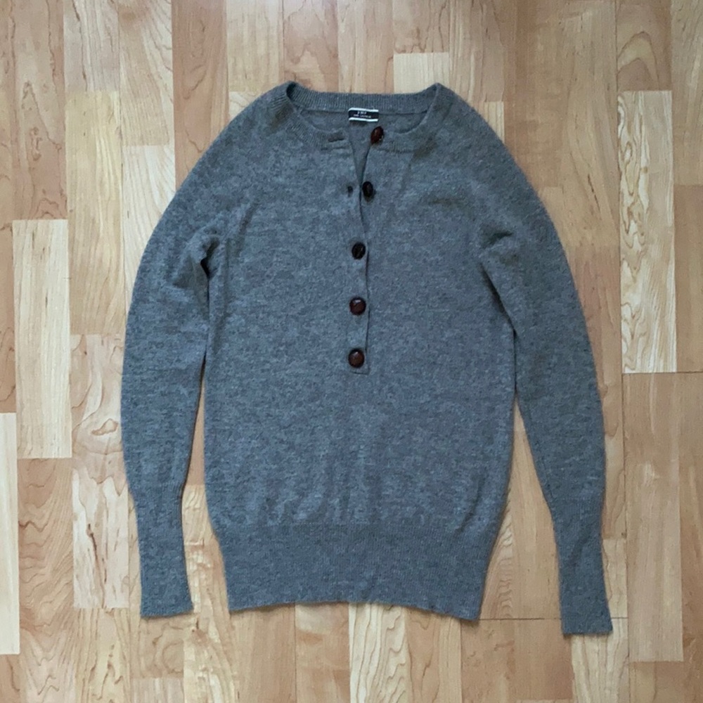 J. Crew cashmere henley sweater